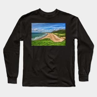 Rhossili Bay On The Gower Peninsula South Wales Long Sleeve T-Shirt